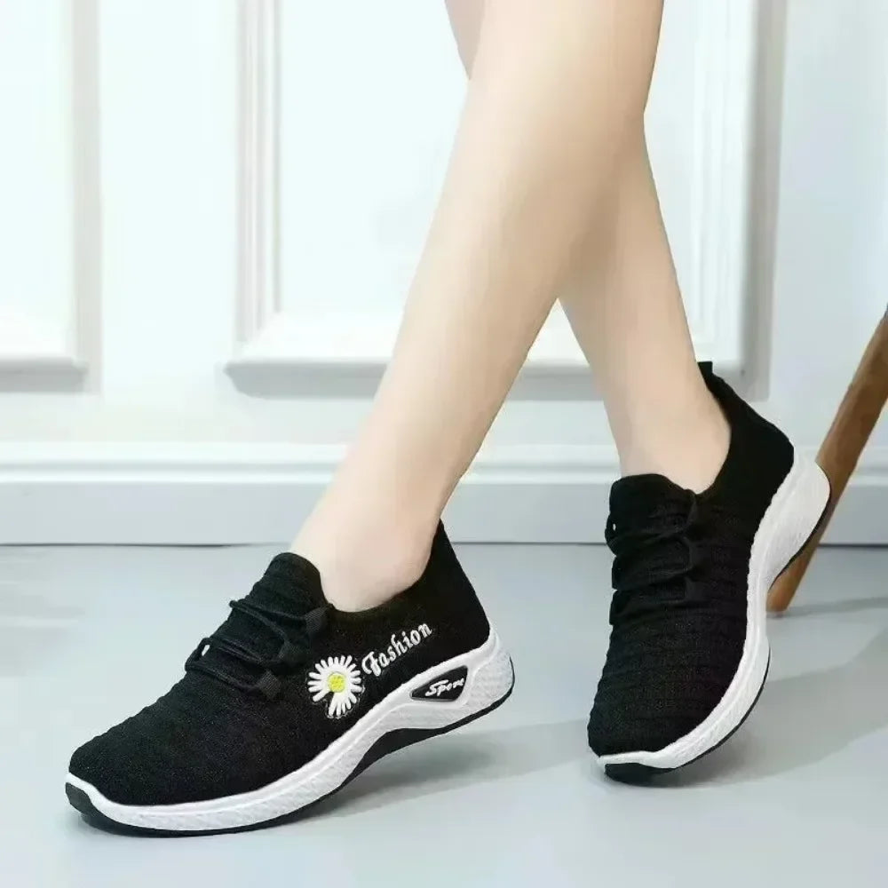 Women’s Fashion Sports Shoes, Thick Breathable Soft-Soled Mesh Sneakers