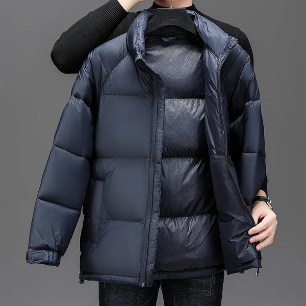 Fashion Branded Cotton Padded Jacket, Winter Parka, Loose Fit Outerwear Coat for Men and Women, Casual Couple Style