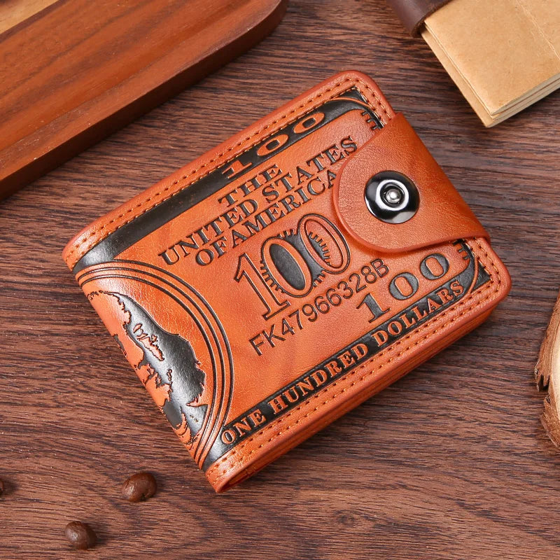 Men's Wallets  Dollar PatternWallet Male Leather Walet