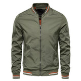 Men’s Autumn Jacket, Fashion Solid Color Casual Baseball Style, Bomber Jacket Outerwear, Trendy Clothing for Men