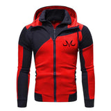 Men’s Jacket Coat, Casual Manga Hooded Sweatshirt, Fashion Zip-Up Hoodie with Fleece, Autumn Winter Outdoor Streetwear