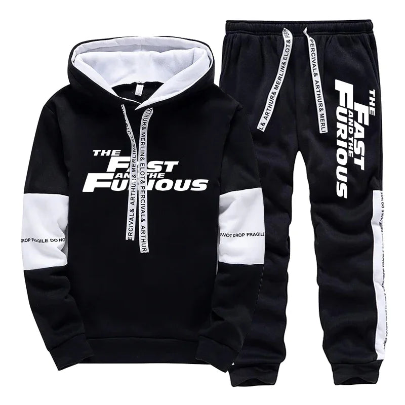 Men’s Hooded Sweatshirt, Long Sleeve Hoodie, Daily Autumn Winter Fashion, Comfortable Casual Sports Pullover with Sweatpants