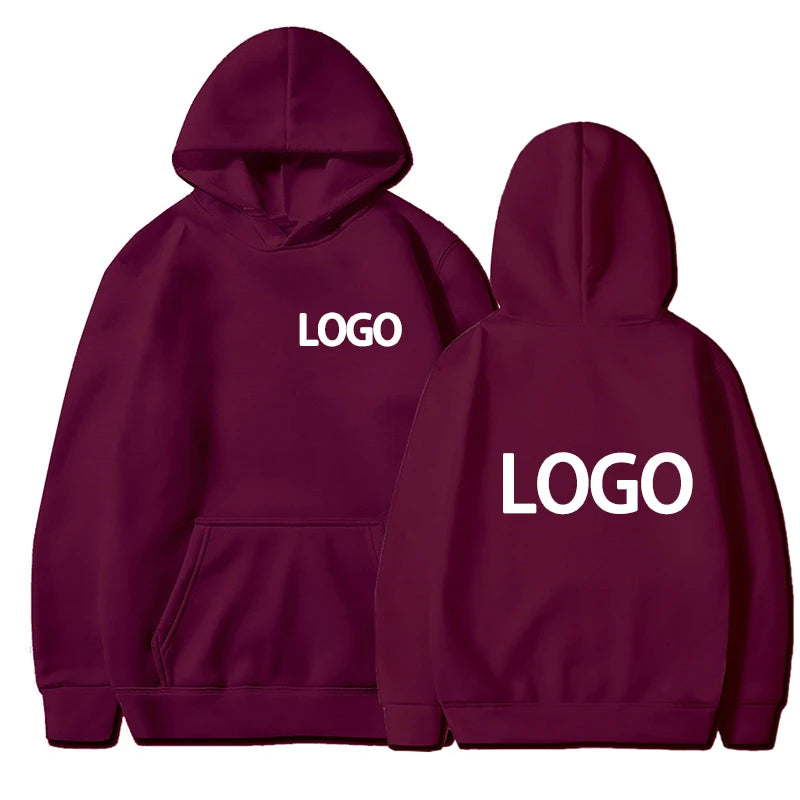 Custom Printed Men’s and Women’s Hoodie, Loose Casual Long Sleeve Pullover