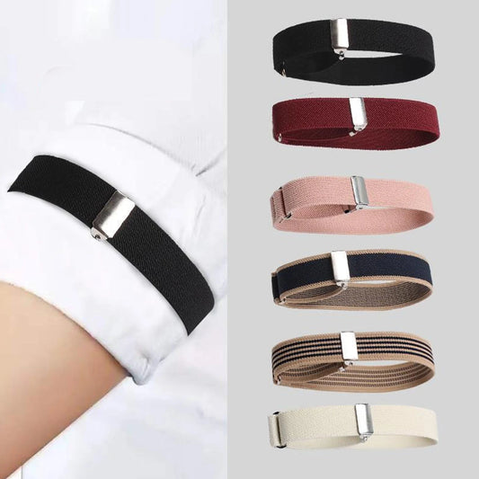 Women’s and Men’s Fashion Adjustable Arm Cuffs, Elastic Bands for Party or Wedding