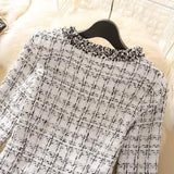 Women’s Jacket, Spring New Trendy Short Tweed Coat, Joker Style, Elegant Temperament Cardigan, Small Fragrant Design