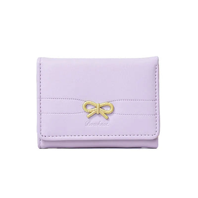 Women’s Wallet, Cute Bow Small Card Holder, Aesthetic Three-Fold Purse