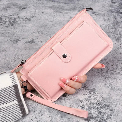 Women’s Fashion Wallet, Simple Zipper Purse, Long Section Clutch