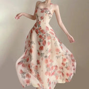 Women’s Long Summer Dress – Elegant French Party Style, Versatile Beach Evening Fashion 2025