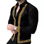 Men’s Autumn Clothing, European and American Streetwear, Casual Fashion Printed Tops