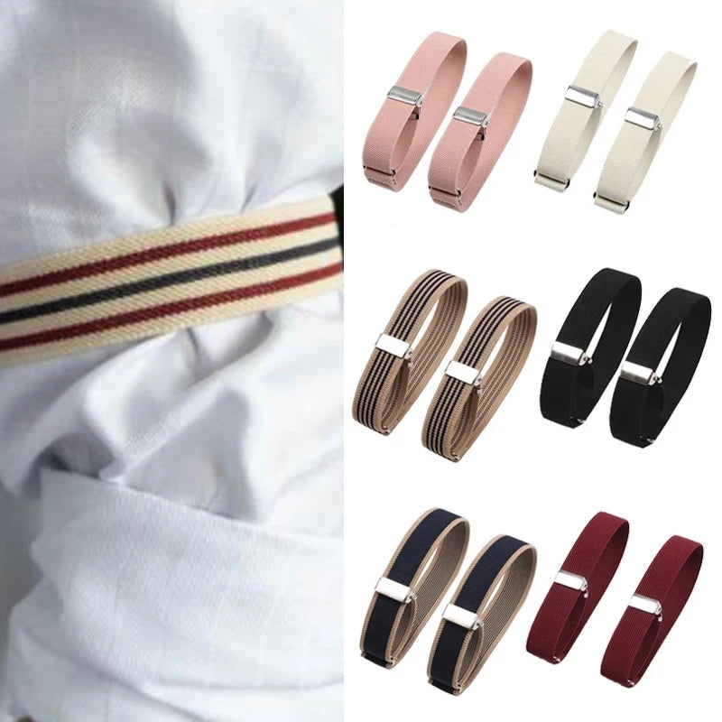 1 Pair Adjustable Elastic Armband, Shirt Sleeve Holder, Fashion Arm Cuffs, Unisex Bands for Party or Wedding Accessories