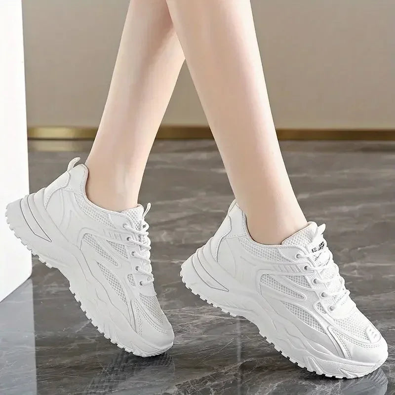 Women’s High-Platform Sneakers, , Stylish Athletic Footwear, Trendy Daily Wear.
