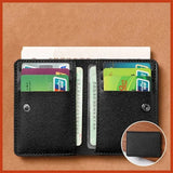 Men’s and Women’s Classic Designer PU Leather Wallet, Small Short Simple Purse, Ultra-Thin Credit Card and Coin Bag