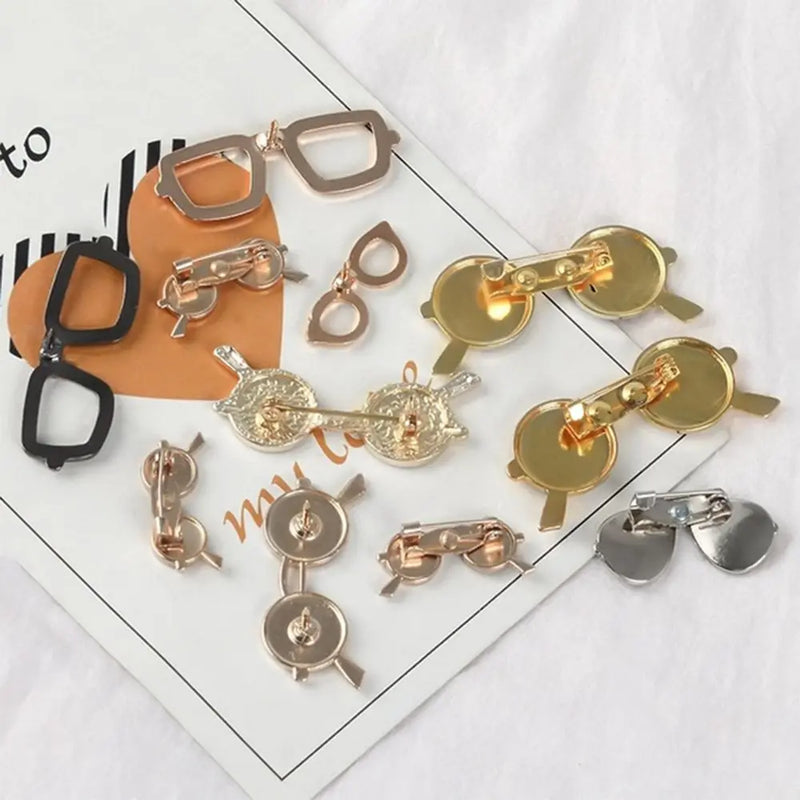 Clothing Accessories, Sunglasses-Shaped Jewelry, Suit Accessories, Enamel Collar Pins, Badge Brooches, Decorative Glasses Brooch for Women
