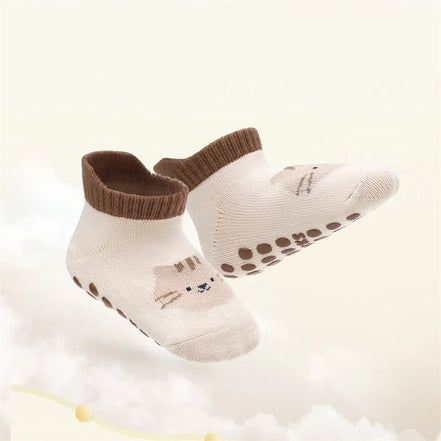 Kids Floor Socks For Girls Boys Spring Autumn Cotton Cartoon Toddler Anti-slip Socks For Children Casual Baby Child Home Sock