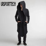 Men’s Winter Jacket, Fashion Hooded Long Windbreaker Overcoat, Casual Trench Coat, Oversized Male Outerwear for Cold Weather