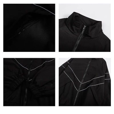 Men’s Oversized Streetwear Jacket, Autumn Windbreaker, Loose Zippered Coat, Trendy Casual Fashion