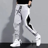 Men’s Black Pants, Hip Hop Drawstring Joggers, Fashion Comfortable Trousers, Casual Sweatpants with Loose Elastic Waist Sportswear
