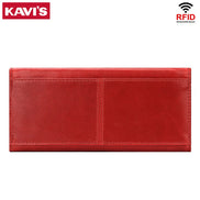 Fashion Wallet for Women Top Layer Leather Ladies Long Cell Phone Handbag