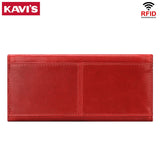 Fashion Wallet for Women Top Layer Leather Ladies Long Cell Phone Handbag Multi-function Cards Holder Portomonee