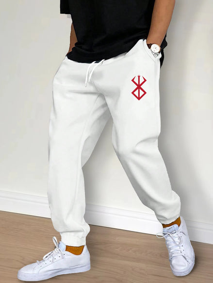 Men’s Casual Drawstring Joggers, Workout Running Gym Pants, Fitness Sports Streetwear Trousers