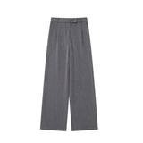 MUJER 2025 Women’s Pants, Beige Grey Black Wide Leg, High Waist Baggy Pants, Women’s Fashion Summer Office Trousers