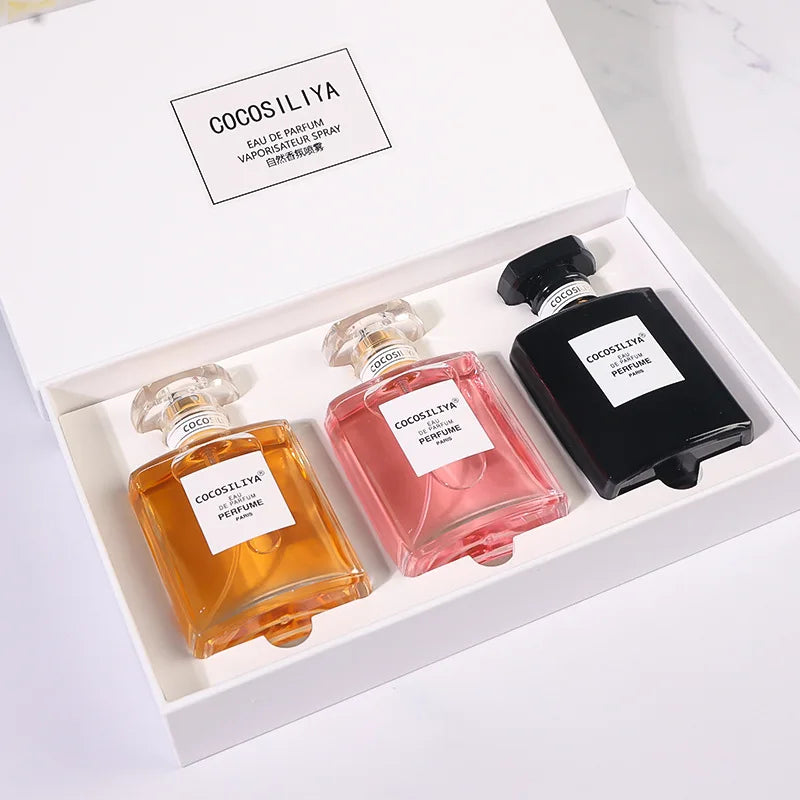 3PCS Women’s Perfume Set 50ml×3 - Long Lasting Fragrance with Floral Spicy & Woody Oriental Scents for All-Day Freshness