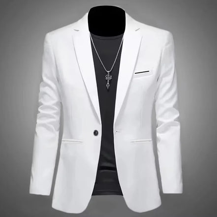 Men’s Trendy Leisure Boutique Suit Jacket, Autumn Casual Business Blazer