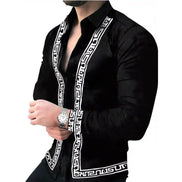 Men’s Autumn Clothing, European and American Streetwear, Casual Fashion Printed Tops