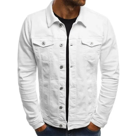 Men’s Hip-Hop Denim Jacket, Streetwear Slim Cotton Jeans Coat, Cowboy Style Brand