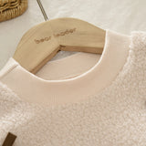 Khaki Fashion Autumn Winter New 3-7 Year Old Girls' Round Neck Long Sleeve Bow Top+pleated Skirt Two Piece Set Korean Version