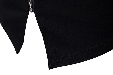 Men’s Spring Fashion Jacket, Stand-Up Neck, Slim Fit, Knitted & Leather Casual Outerwear