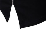 Men’s Fashion Jacket, Spring Stand-Up Neck Slim Fit, Knitted Shirt Panel with Leather Details, Stylish Casual Outerwear