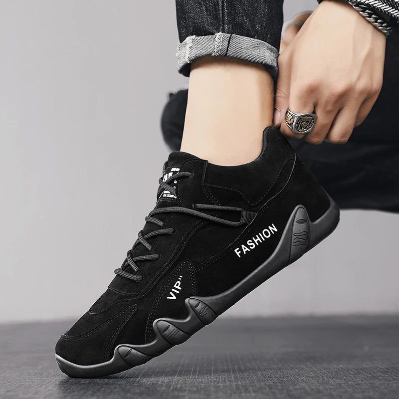 Men’s Sneakers, Autumn Flat-Bottom Workwear Shoes, Wear-Resistant Anti-Slip Hiking Footwear, Lightweight Versatile Casual Trendy Shoes