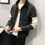 Men’s Trendy Coat, Spring Autumn Aesthetic High-Quality Vintage Jacket, Casual Fashion Outerwear, Stylish Comfortable Clothing