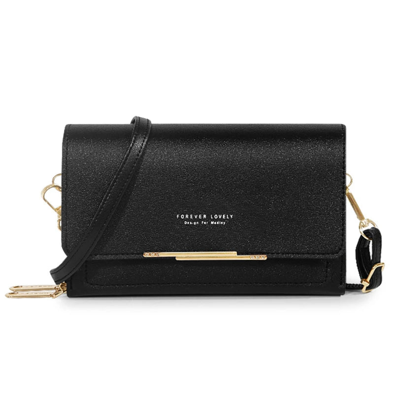 Women’s Korean Wallet Handbag, Multi-Card Large Capacity Casual Shoulder Bag, Mobile Phone Pocket, Stylish Fashionable Design