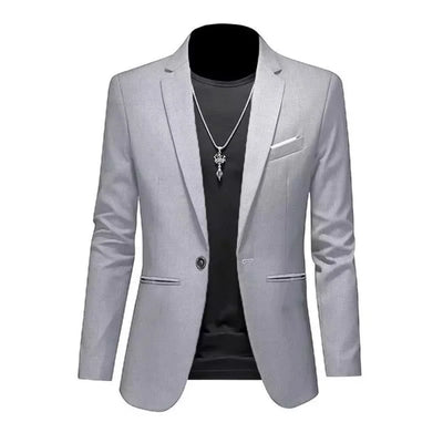 Men’s Trendy Leisure Boutique Suit Jacket, Autumn Casual Business Blazer