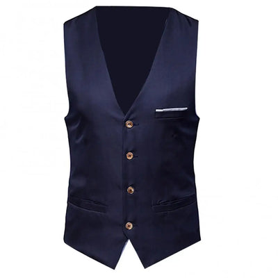 Men’s Slim Fit Suit Vest – Formal Waistcoat, Casual Business Sleeveless Gilet
