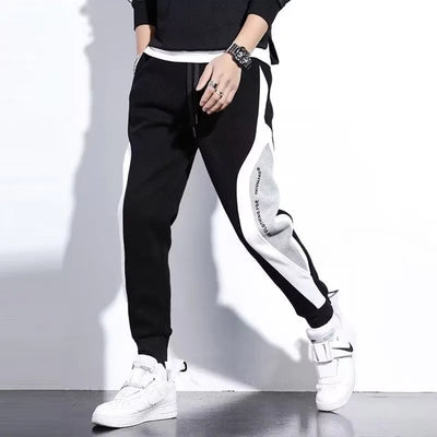 Men’s Black Jogger Pants – Hip Hop Drawstring Trousers, Casual Loose Fit Sweatpants