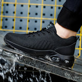 Safety Shoes for Men and Women, Breathable Work Sports Footwear, Steel Toe, Puncture-Resistant Protective Shoes
