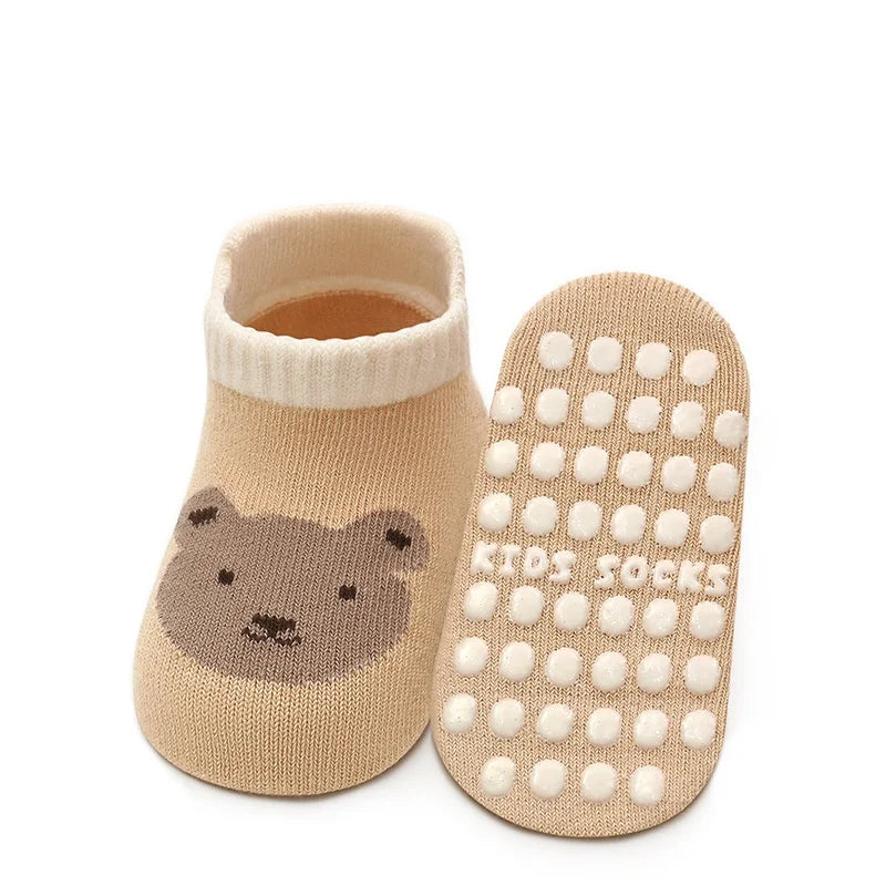 Kids Floor Socks For Girls Boys Spring Autumn Cotton Cartoon Toddler Anti-slip Socks For Children Casual Baby Child Home Sock