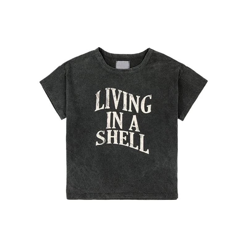 2025 Kid Clothes New Spring Sumemer Korean Baby Boys Girls Cotton Cartoon Short Sleeve T Shirts Children's Outerwear Clothings