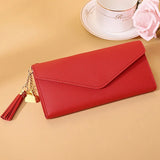Fashion Women Wallets Simple Zipper Purses Black White Gray Red Long Section Clutch Wallet Soft PU Leather Money Bag