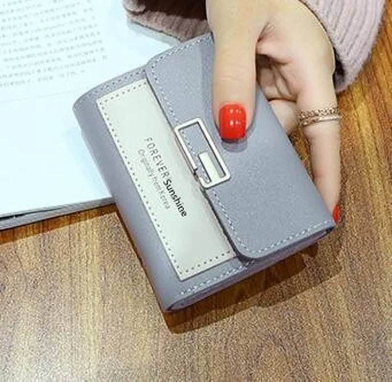 Fashion Short Women Wallets PU Leather Women Luxury Wallet Hasp Small Wallet Trend Brand Coin Purse Ladies Card Bag Mini Clutch