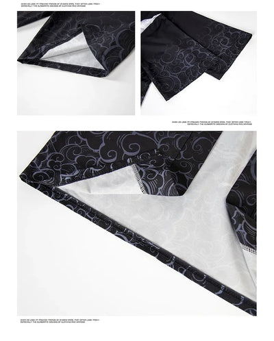 Men’s and Women’s Traditional Clothing, Black Skeleton Streetwear, Samurai Style Outfit