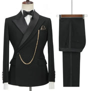 Groom dress suit lapel Men's suit Business Ball Wedding Casual fashion 2 piece set