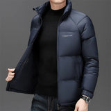 Fashion Branded Cotton Padded Jacket, Winter Parka, Loose Fit Outerwear Coat for Men and Women, Casual Couple Style