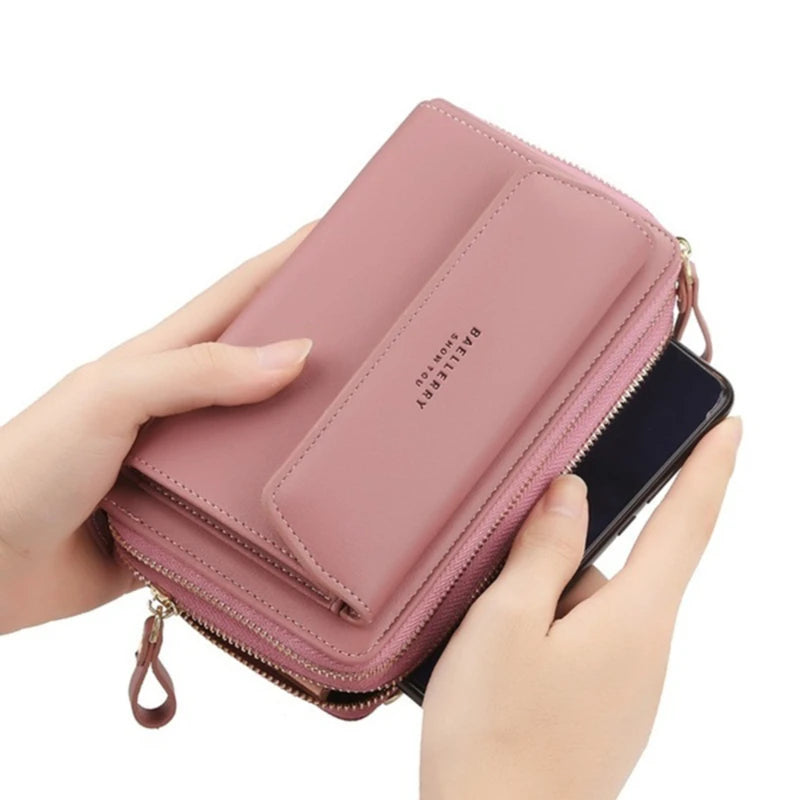 Women’s Designer Brand Wallet, Multi-Compartment Clutch, Long Large Card Purse