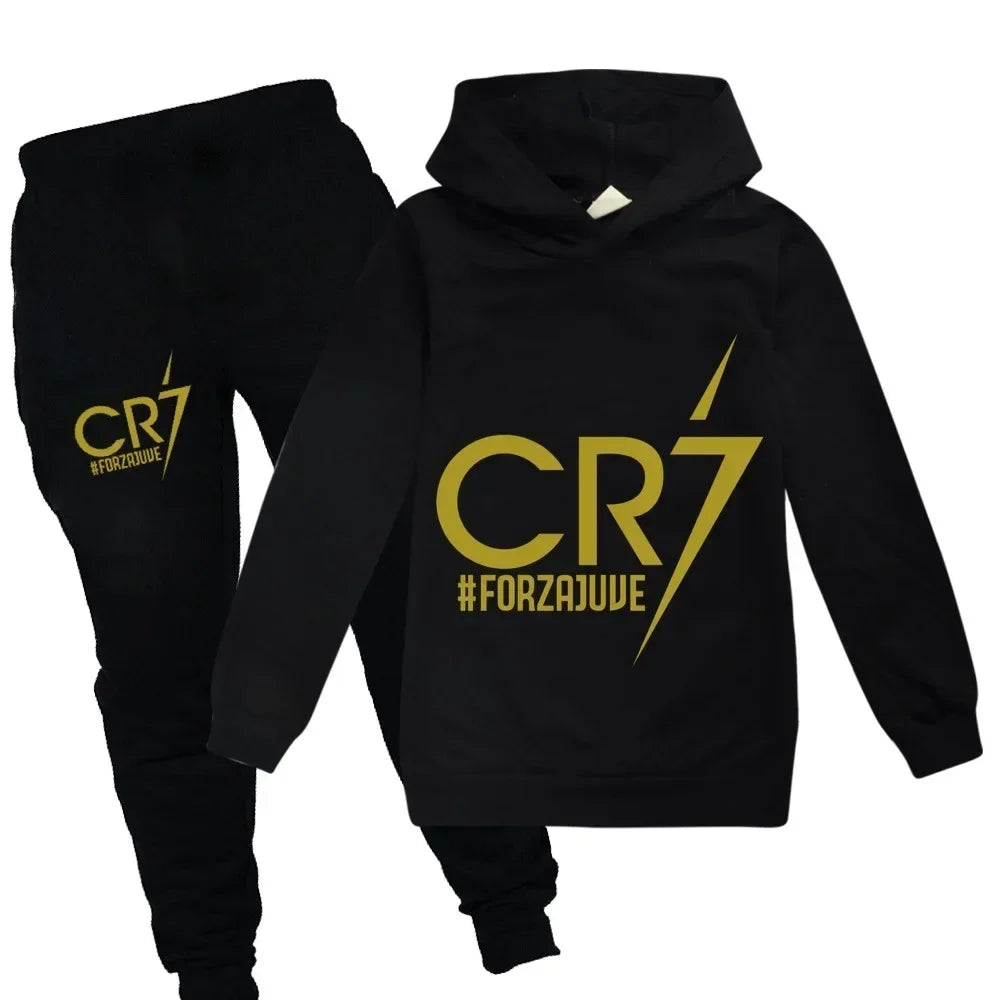 Kid's Clothes Hoodie +Pants Suit 2pcs Set Boy Tracksuit 3-12 Years Spring Autumn Sweatshirt Set Football CR7 Children Sportsuit