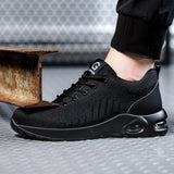 Safety Shoes for Men and Women, Breathable Work Sports Footwear, Steel Toe, Puncture-Resistant Protective Shoes