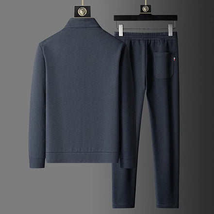 Men’s Jacket & Trousers Set, Casual Spring Outfit, Stylish Two-Piece, Sizes M–5XL